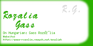 rozalia gass business card